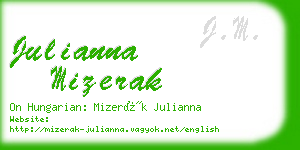 julianna mizerak business card